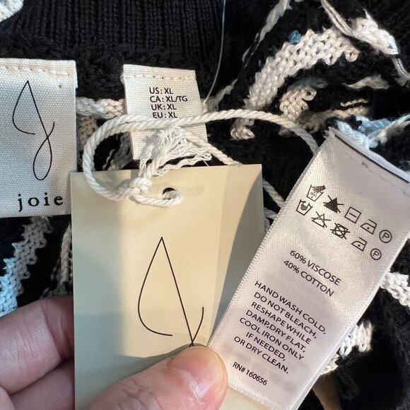 Joie Womens Crochet Knit Midi Cover-Up Dress Scalloped Trim XTRA-LARGE XL Cotton - Picture 6 of 8